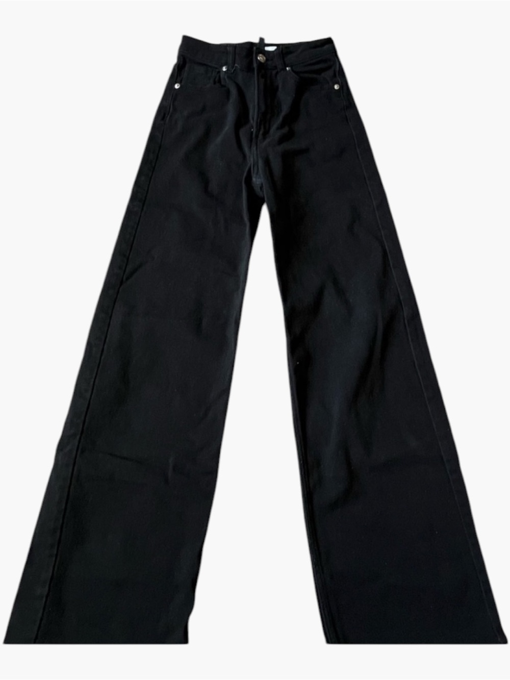 H&M Divided High-Waist Wide Leg Black Pants